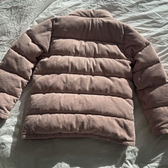 Patagonia Women Fjord Cord Corduroy S Down Puffer Coat Jacket COZY PEACH - Picture 5 of 8